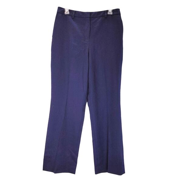 Pendleton Straight Leg High Rise Dress Pants Wool Trousers Dark Navy Women 10 - Picture 1 of 9